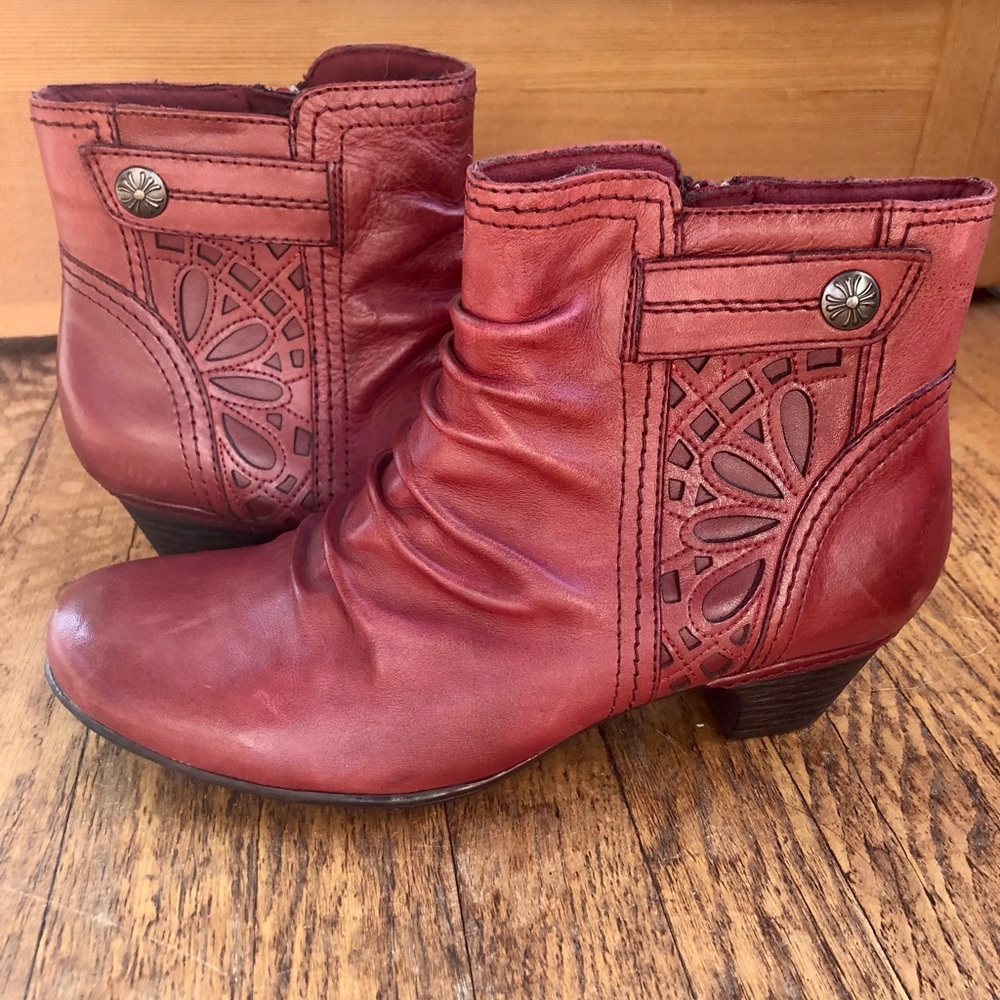 Rockport tooled Leather Ankle Booties